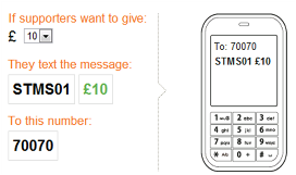 Text to donate